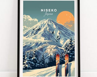 Niseko Ski Resort Poster: Vintage Travel Print - Etsy