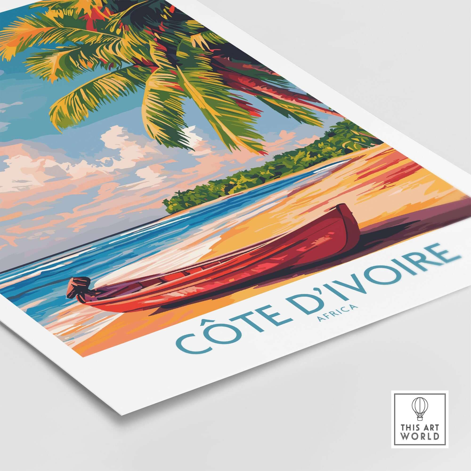 Côte D'ivoire Poster Travel Print Wall Art Ivory Coast Home Décor Gift ...