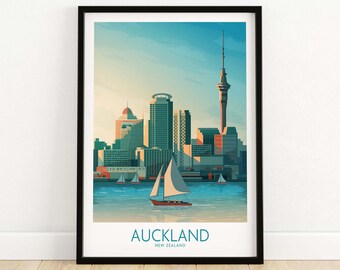 Auckland Wall Art Print | New Zealand Poster