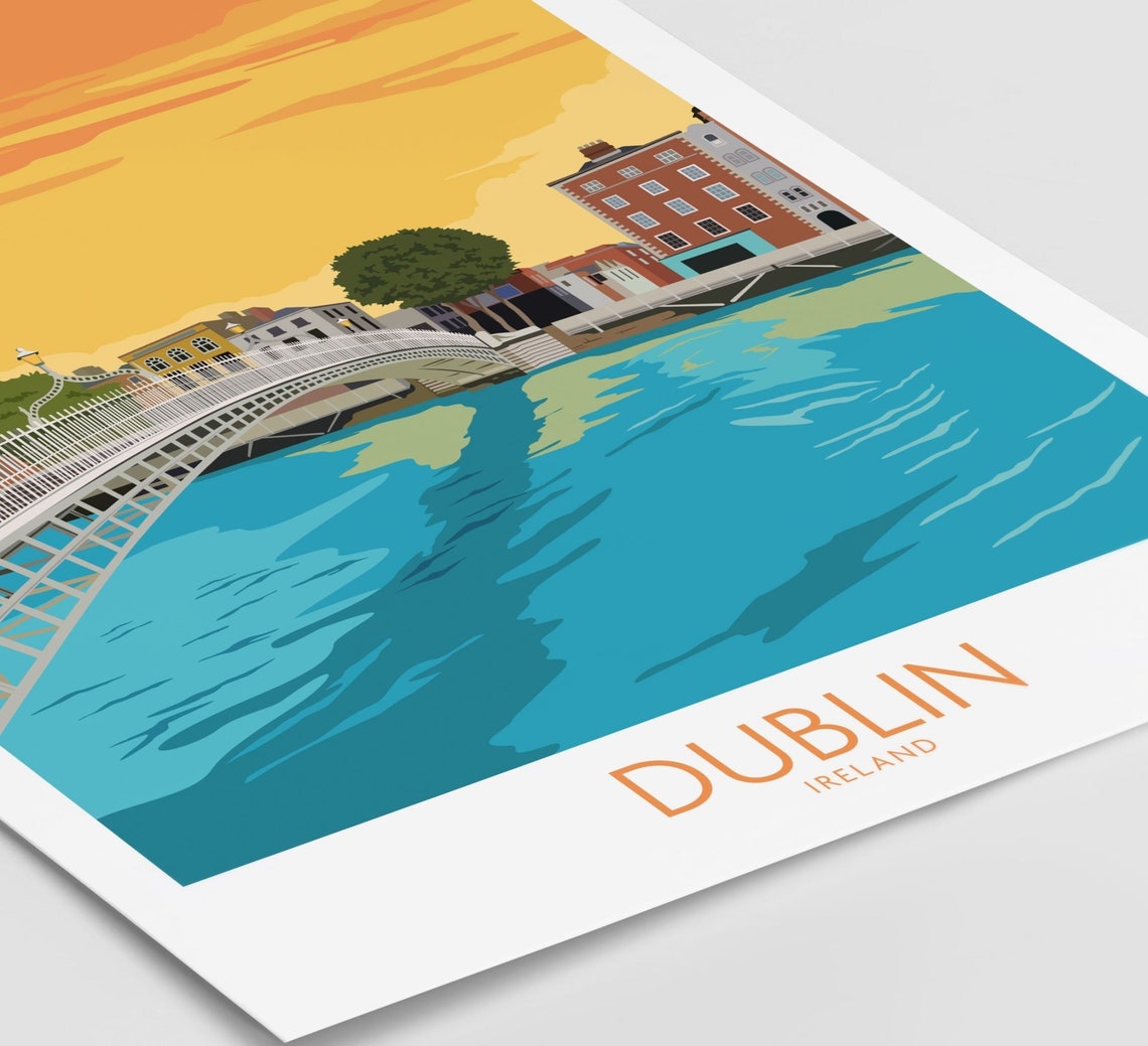 Dublin Print Dublin Poster Dublin Wall Art Ireland Etsy