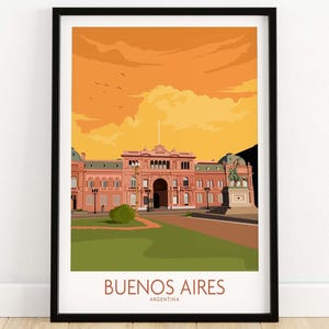 Buenos Aires Poster | Argentina Print | South American Wall Art | Buenos Aires Travel Poster | Buenos Aires Gift