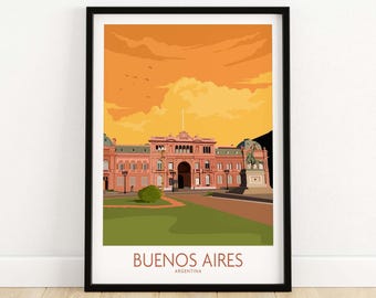 Buenos Aires Poster | Argentina Print | South American Wall Art | Buenos Aires Travel Poster | Buenos Aires Gift
