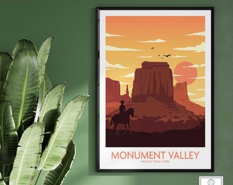 Monument Valley Navajo Tribal Park Poster Travel Poster Home Decor Gift Wall Art Print Birthday Present Wall Art Print