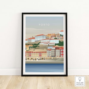 Porto Print | Portugal Travel Poster | Porto Wall Art | Porto Framed & Unframed Print | Porto Gift
