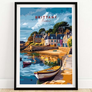 Brittany Poster Travel Print Wall Art Brittany Home Décor Brittany Gift Art Lovers France Gift Brittany poster Illustration