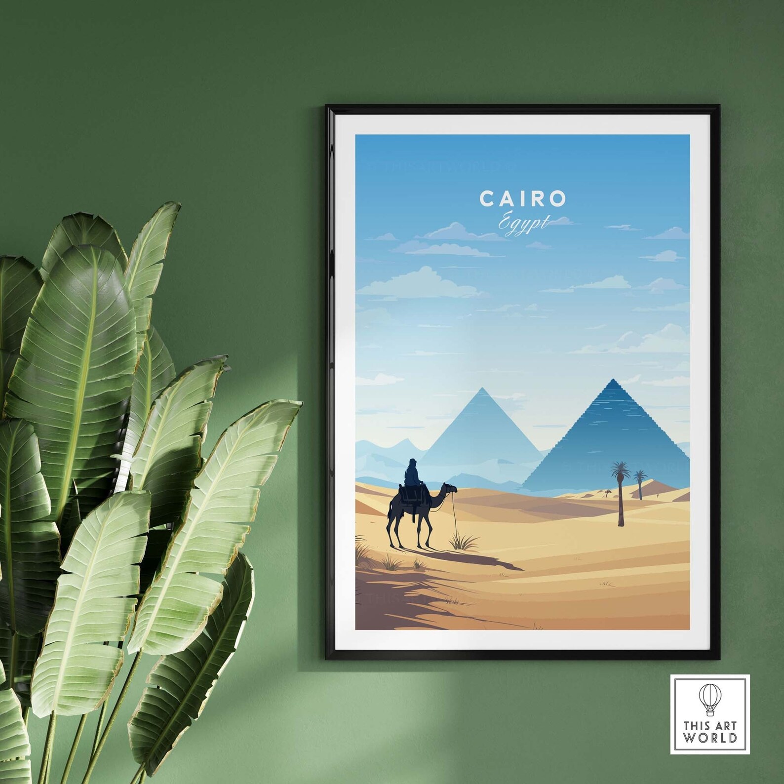 Cairo Poster - Pyramids Travel Poster | Birthday Present | Wedding ...