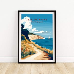 Isle of Wight England Travel Print Isle of Wight Wall Art Print Isle of Wight Poster Wall Decor Illustration Isle of Wight Art Gift