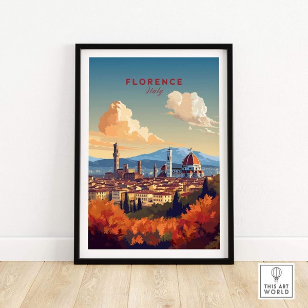 Florence Italië kunstprint | Verjaardagscadeau | Huwelijksverjaardag cadeau