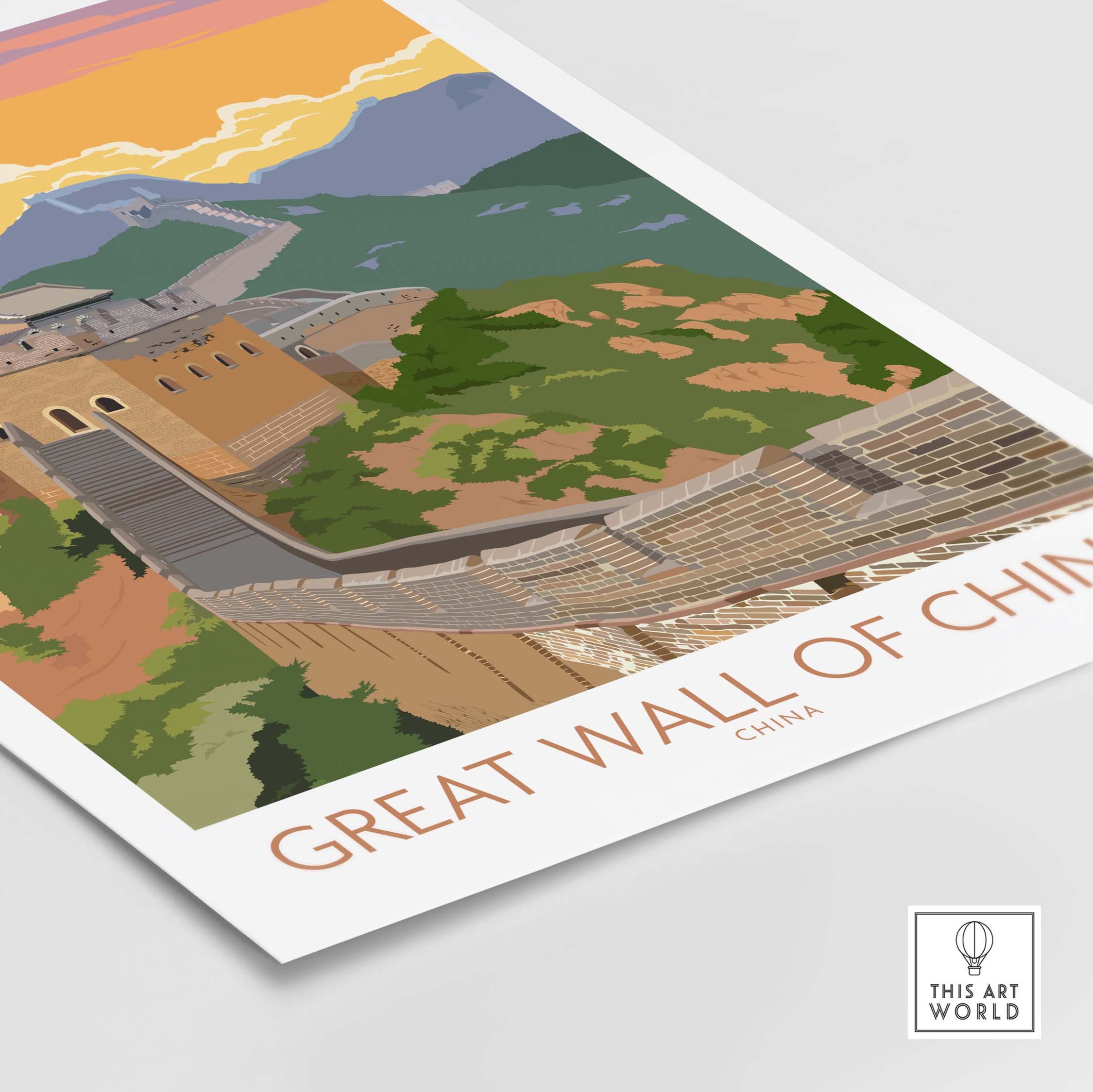 Discover Great Wall of China Print | Wall Art Travel Poster