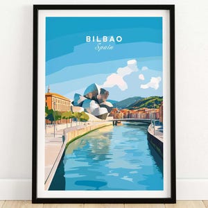 Bilbao Travel Print Wall Art Spain Wall Hanging Home Decor Bilbao Art Lover Gift Bilbao Birthday Present