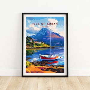 Isle of Arran Print Scotland Wall Art Poster Isle of Arran Gift Art Lovers Illustration