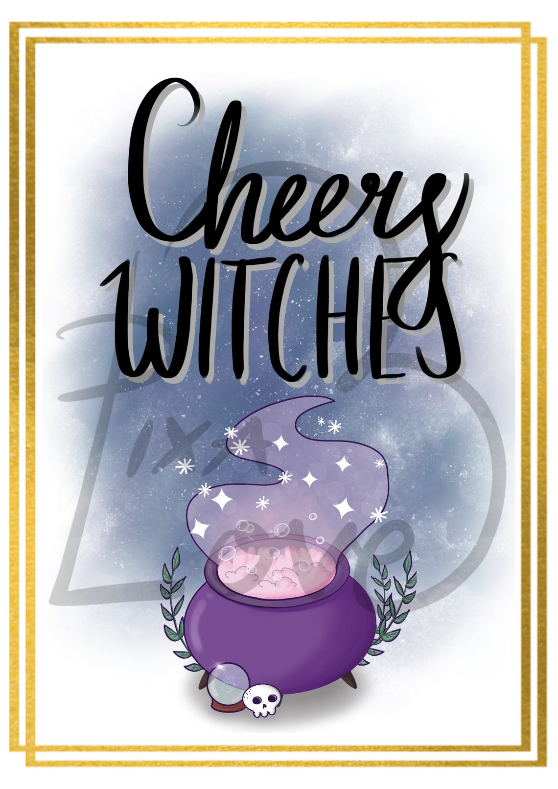 Cheers Witches Printable Sign Witchy Wall or Drink Cart - Etsy Ireland