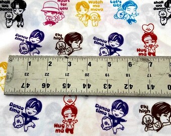 pic Bt21 Fabric By The Yard bts fabric etsy