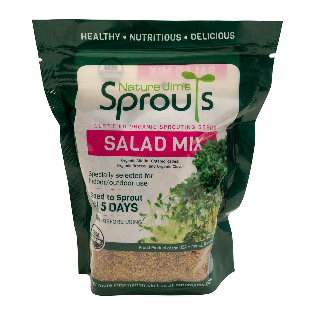 Nature Jims Salad Mix Sprout Seeds 16 Ounce Organic Sprouting Etsy UK