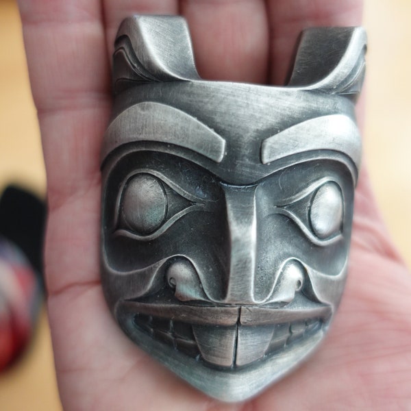 Spirit Pendant  .Haida  West Coast Native Art Indian . Haida Monumental Art . Spirit of Haida Gwaii.Made in Canada