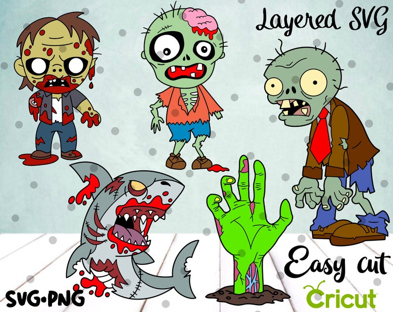 Download Zombie Bundle SVG Layered Cut File Easy Cut Cricut ...