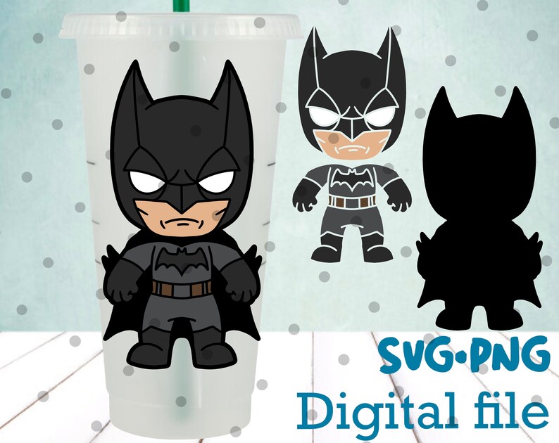 Download Chibi Batman SVG Layered Cut File Easy Cut Cricut Avengers ...