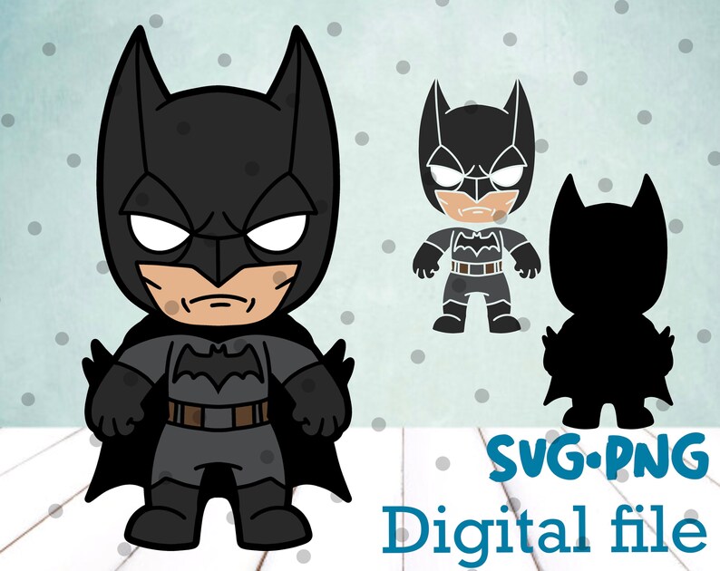 Download Chibi Batman SVG Layered Cut File Easy Cut Cricut Avengers ...