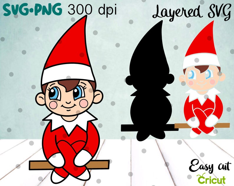 Download Elf SVG Layered Cut File Easy Cut Cricut Merry christmas ...
