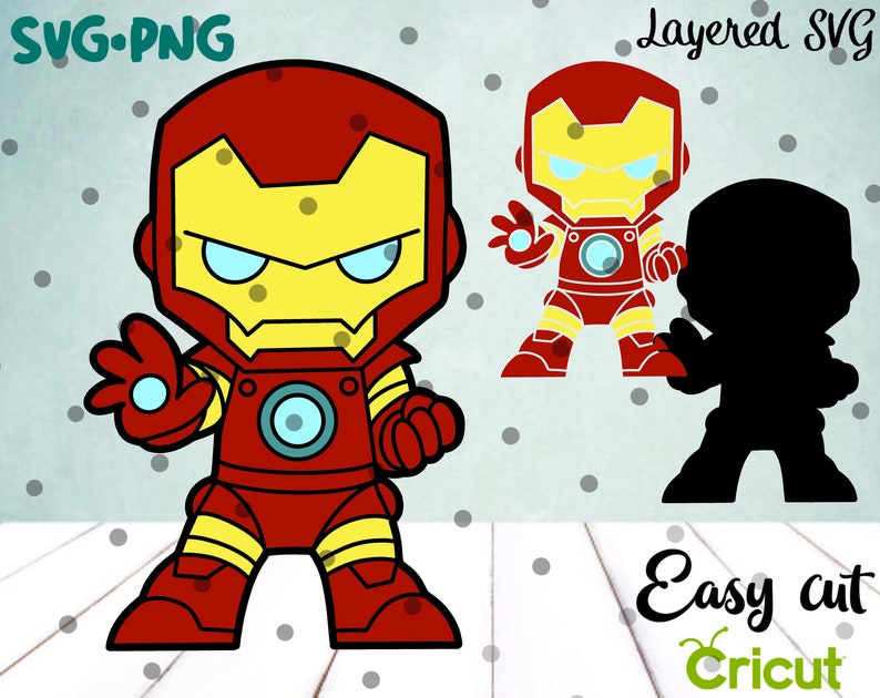 Download Baby Iron Man SVG Layered Cut File Easy Cut Cricut Avengers | Etsy
