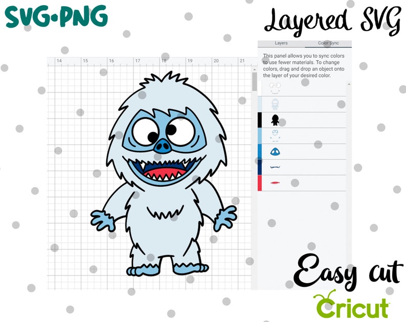 Download Abominable Snowman SVG Layered Cut File Easy Cut Cricut | Etsy