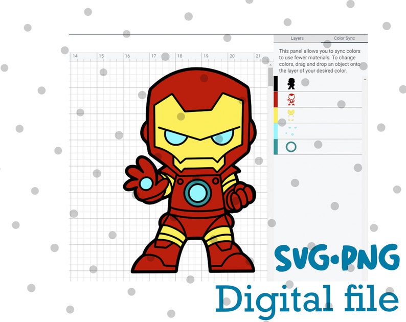 Download Baby Iron Man SVG Layered Cut File Easy Cut Cricut Avengers | Etsy