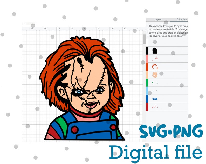 Download Chucky SVG Layered Cut File Easy Cut Cricut Halloween svg ...