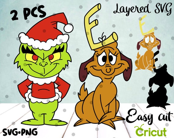 Download Grinch and Max SVG Layered Cut File Easy Cut Cricut Merry ...