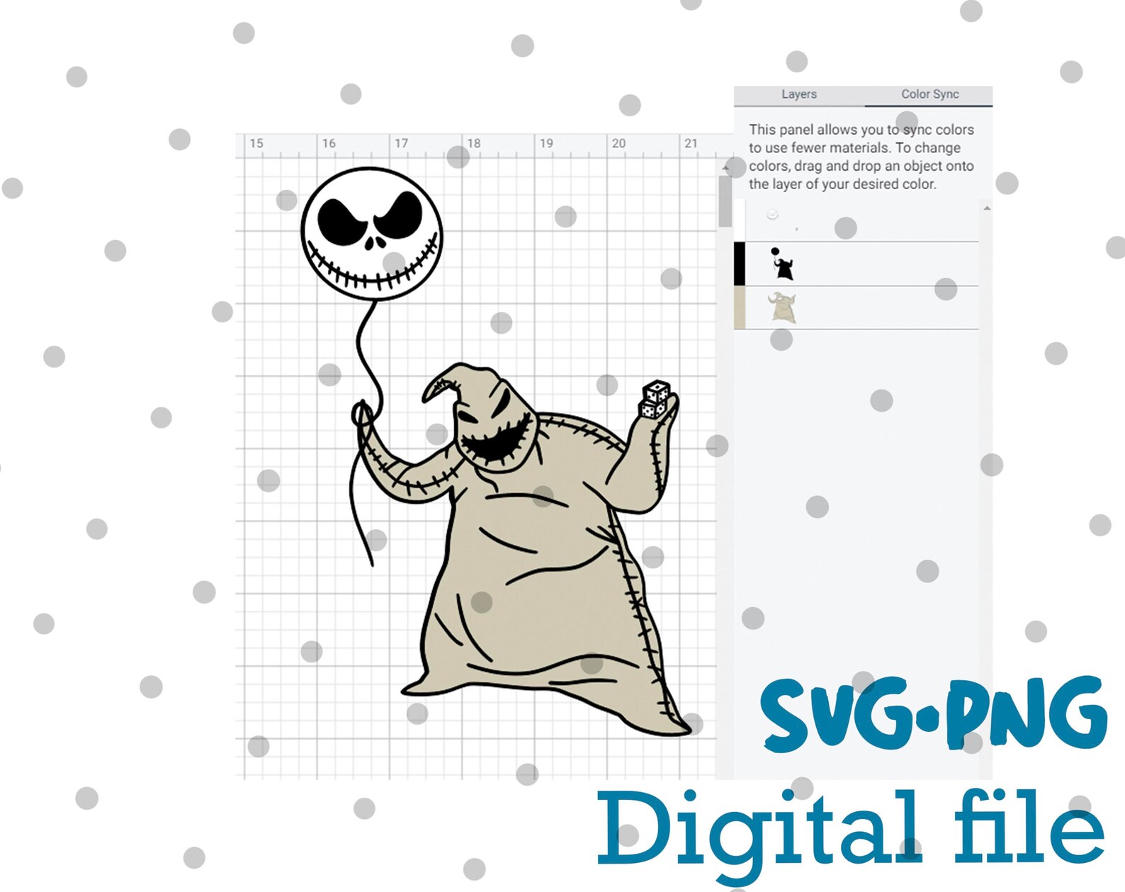 Layered SVG Oogie Boogie Cricut Silhouette Cut File | Etsy