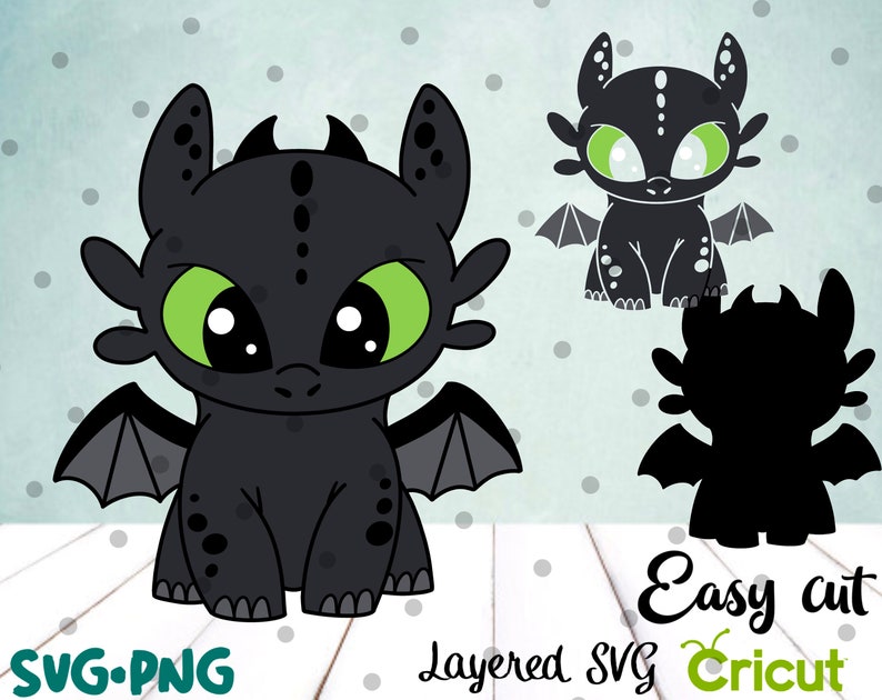 Download Layered SVG Dragon Cricut Silhouette Cut File Clipart | Etsy