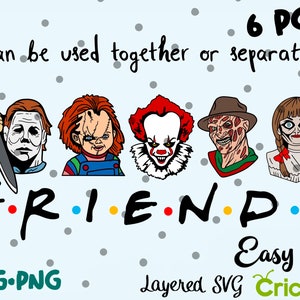 Download Horror Friends Svg Bundle Layered Cut File Easy Cut Cricut Etsy