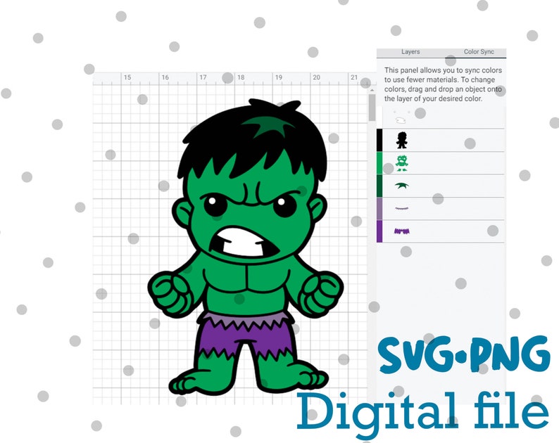 Download Baby Hulk SVG Layered Cut File Easy Cut Cricut Avengers ...