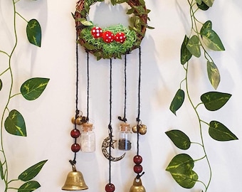 Sino de Bruxa para Proteção da Casa, Estilo Wicca, Boho, Guirlanda de Porta, Sinos Pagãos de Proteção, Decoração, Ideia para Presente