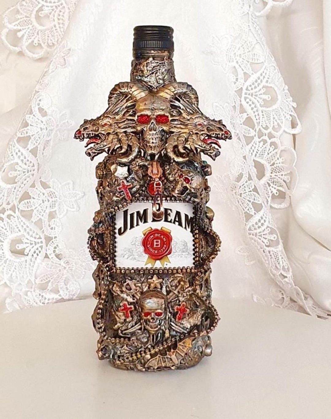 Jim Beam Bottle, Decoration, Gift Idea, Empty and Refillable - Etsy