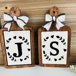 Personalized Mini Cutting Board: Farmhouse Tiered Tray Decor