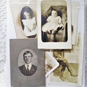 Vintage Photograph Lot: Sepia & Black/White Photos for Junk Journals