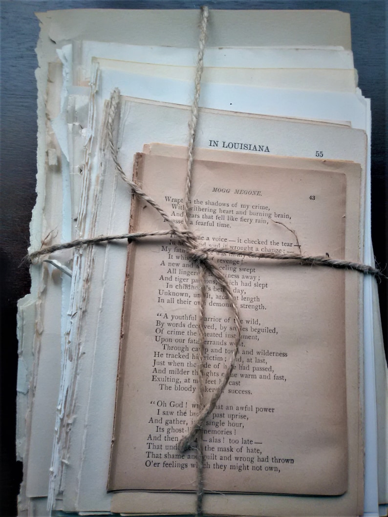 Vintage Book Pages Pack Journals Text only pages Scrapbooks Crafts 75 pages