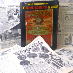 Book Page Bundle ~ 1969 Reproduction of the 1902 Edition Sears, Roebuck Catalogue ~ 50 Pages Per Pack ~ Journals, Scrapbooks, Paper Crafts