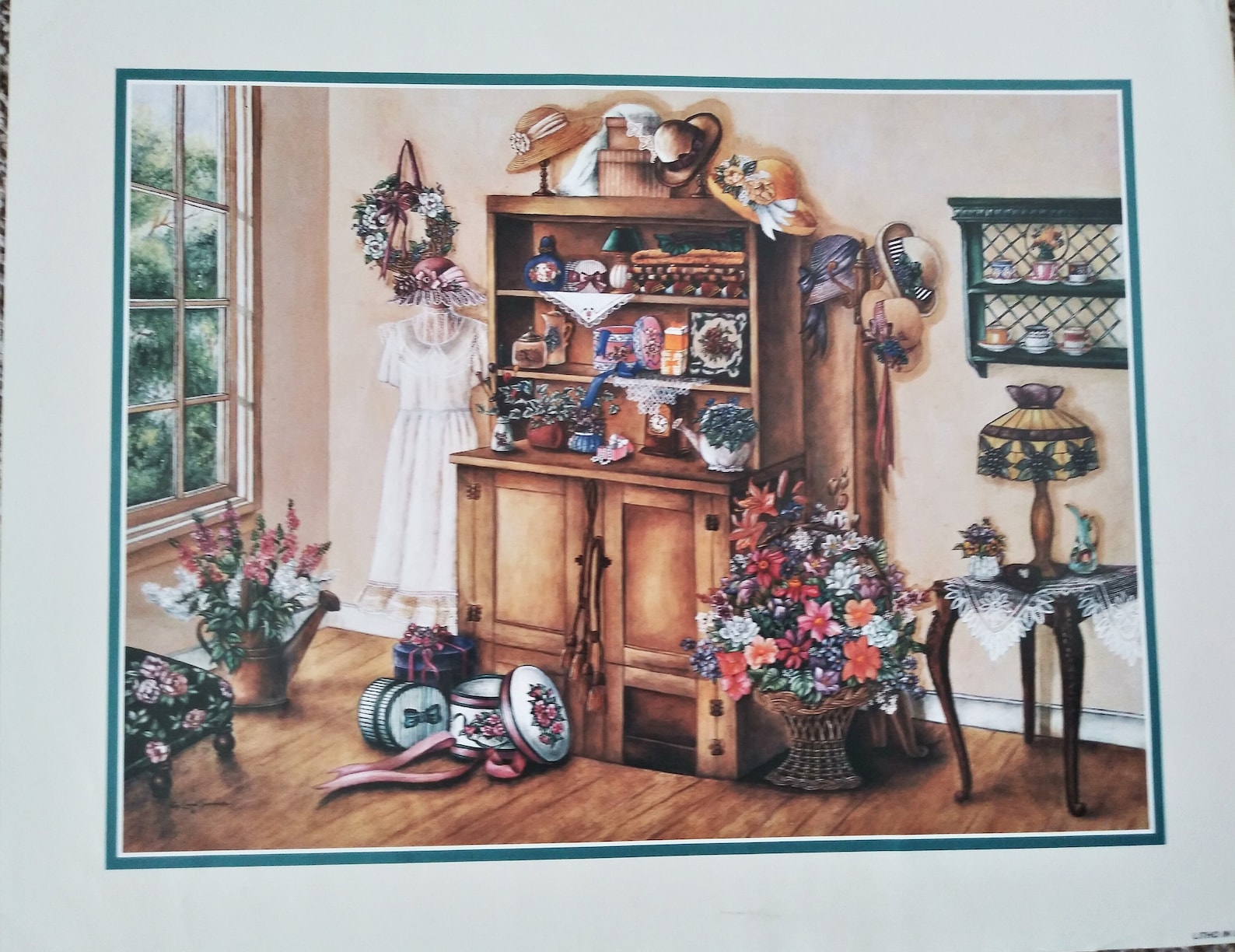Vintage Lithograph Country Boutique ScafaTornabene Art Etsy