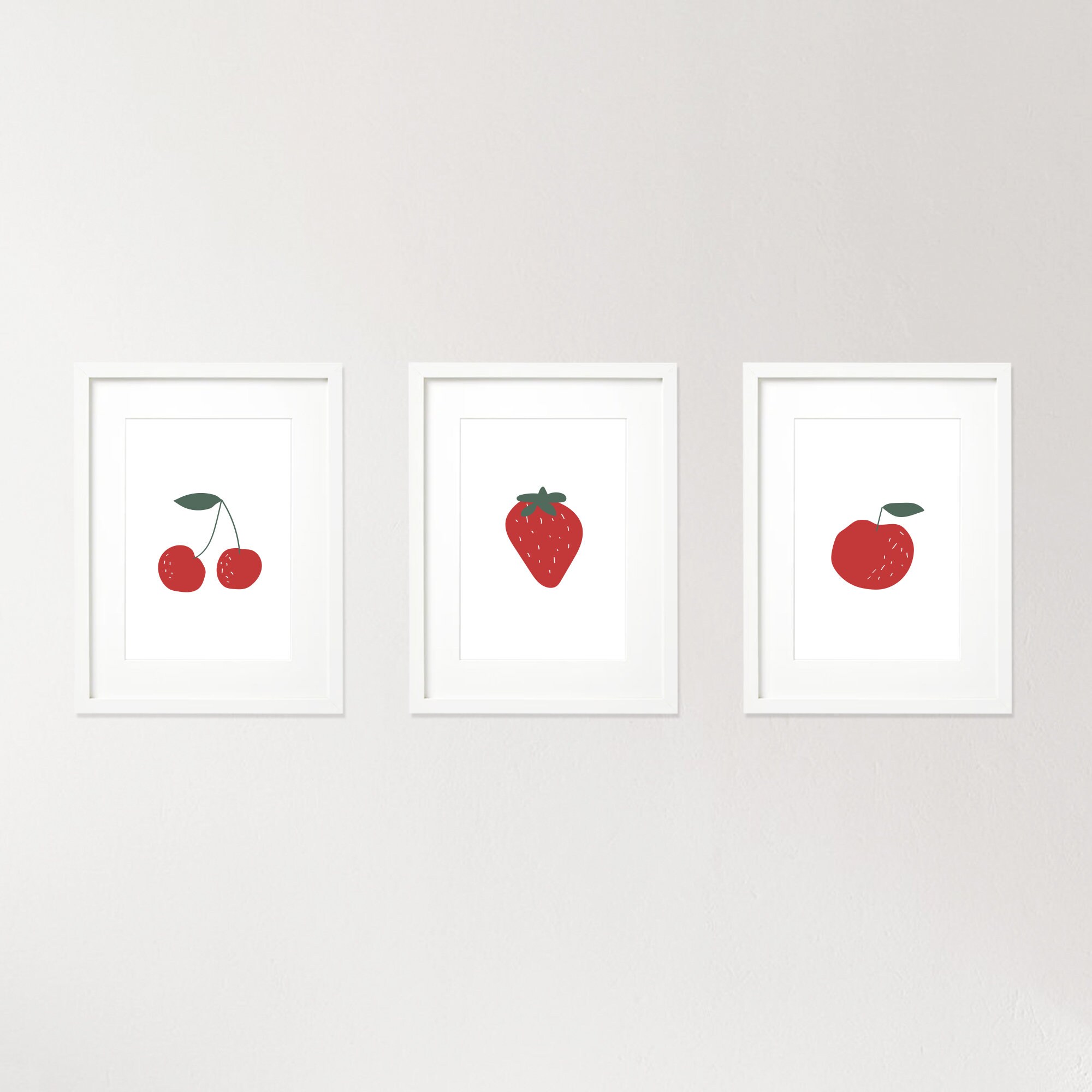 Fruits Wall Art Set of 3 Prints INSTANT DOWNLOAD Babyroom Etsy