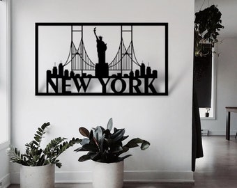 Statue Of Liberty Metal Sign, New York Sign, Home Decor, State Sign, Indoor Décor, New Home Gift