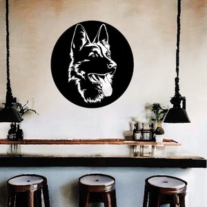 German Shepherd Metal Sign, Outdoor Dog Sign, German Shepherd Decor, Nature Sign, Indoor Décor, New Home Gift