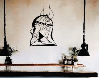 Vikings Head Metal Sign, Norse Sign, Ritual Decor, Roman Sign, Indoor Décor, New Home Gift
