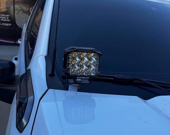 2020-2025 GMC 2500 HD AT4 Hood Light Mount, Auxiliary Light Accessory, GMC 2500HD Off-Road Accessories, Customization, Hood Light Mount Kit