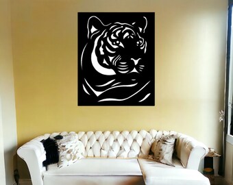 Tiger Head Metal Sign, Tiger Sign, Animal Decor, Home Sign, Indoor Décor, New Home Gift