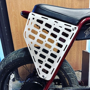 Super 73 Electric Bike Z ZX Rear Side Molle Panels, Aluminum Side Carrier, Molle Attachment, E-Bike Upgrade, Custom E-Bike Parts Accessories