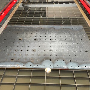 Steel Welding Table Top, Thick Steel Tabletop, Fixture Top Plate, Fabrication Table, Steel Square Table, Waterjet Cutting, Metal Works