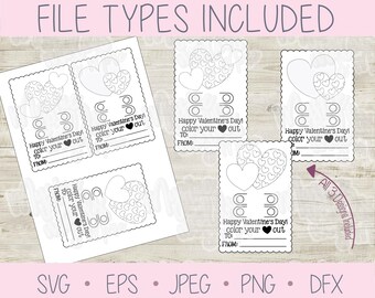 Valentines Coloring Template- SVG