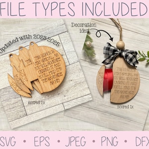 Growth ribbon ornament laser cut file SVG