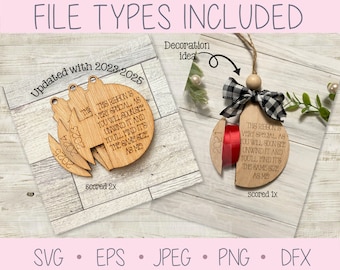Growth ribbon ornament laser cut file SVG